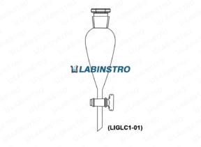 Squibb Shape Separating Funnels with Glass Stop Cock,Interchangeable Stopper with Plain Stem  Glassware Labinstro