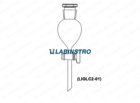 Globe/Pear Shape Separating Funnels with Glass Stopcock,Interchangeable Stopper with Plain Stem Glassware Labinstro