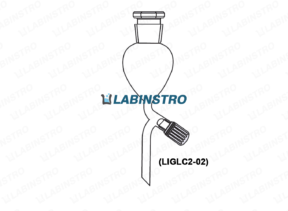 Globe/Pear Shape Seperating Funnel with PTFE Needle Valve StopCock,Interchangeable Stopper with Plain Stem Glassware labinstro