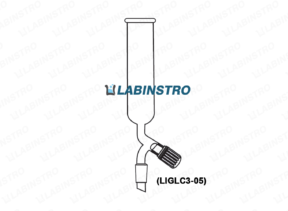 Dropping Funnels Cylindrical Open Top with PTFE Neddle Valve Stem with Cone Glassware Labinstro