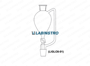 Pressure Equalising Funnels,Pear Shape with Socket,Stop Cock and Stem with Cone  Glassware Labinstro