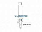 Dropping Funnels,Cylindrical open Top with Gas Outlet Tube,Stem with B24 Cone,Cap. 100ml. Glassware Labinstro