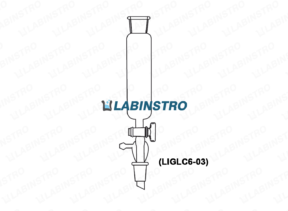 Dropping Funnels,Cylindrical open Top with Gas Outlet Tube,Stem with B24 Cone,Cap. 100ml. Glassware Labinstro