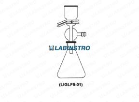 Membrane Filter Holder Assembly with membrane Support,Funnel,Flask and Clamp,Standar Joint Fitting (LIGLF5-01) Glassware Labinstro