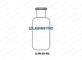 Reagent Bottles,Wide Mouth with Interchangeable Hollow Stopper (LIGLG3-02) Glassware Labinstro