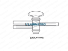 Stop Cock Three Way Double Oblique Bore,High Vaccum (LIGLH15-01) Glassware Labinstro