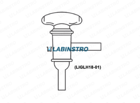 Stop Cock 'L' Type, Lower Limb Vertical, Hollow Plug, High Vaccum (LIGLH18-01)Glassware Labinstro