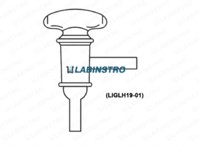 Stop Cock 'L' Type Two Limb with mercury cup lower limb vertical Hollow Plug,High Vaccum (LIGLH19-01) Glassware Labinstro