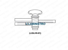 PTFE Key,Stop Cock with 3 way Double Oblique Bore (LIGLH5-01) Glassware Labinstro