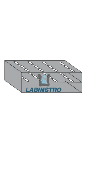 Aluminium Test tube Stand, made of aluminium/Stainless sheet Steel (LIGLM13-01) Glassware Labinstro