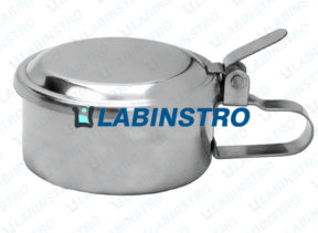 Sputum Mug with Cover - Stainless Steel Medical Labinstro