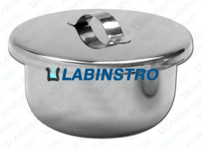 Gallipots Cup Shapped (Stainless steel) with cover Medical Labinstro