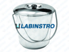 Pail (Bucket) with Cover, Stainless Steel Medical Labinstro