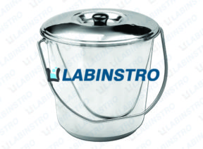 Pail (Bucket) with Cover, Stainless Steel Medical Labinstro